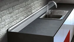 Plinth on the kitchen countertop in the interior