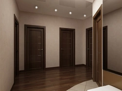 Wenge doors in the hallway interior