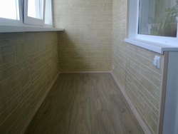 Finishing the loggia inside with photo panels