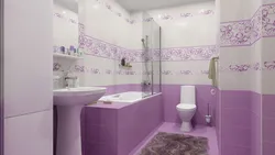 Lilac Tiles In The Bathroom Photo