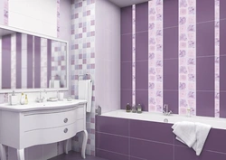 Lilac Tiles In The Bathroom Photo