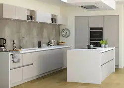 Gray cashmere kitchen interior