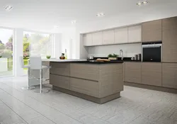 Gray cashmere kitchen interior