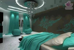 Emerald bedroom design photo