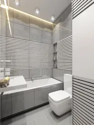 Üfüqi plitələr ilə hamam dizaynı