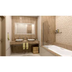 Üfüqi plitələr ilə hamam dizaynı