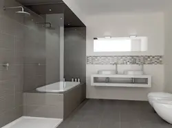 Üfüqi plitələr ilə hamam dizaynı