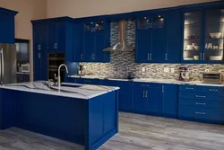 Blue-black kitchen photo