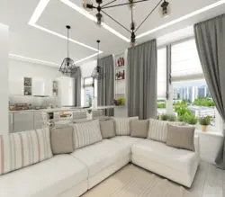 Kitchen Living Room With 3 Windows Photo