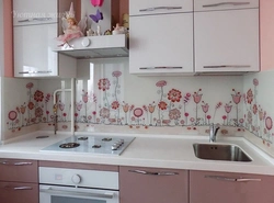 Фото плитки кухня розовый