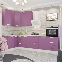 Photo of pink kitchen tiles