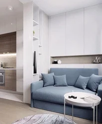 Modern Kitchen Design With Sofa And TV