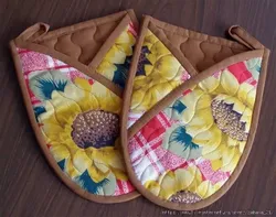 How to sew oven mitts for the kitchen photo