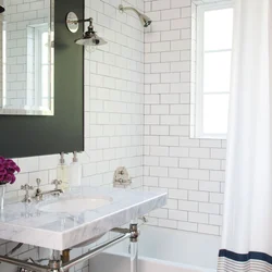 Photo of white brick bath