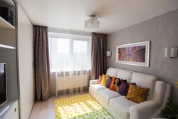 Rectangular room design living room bedroom with balcony