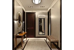 Hallway design with mirror on the front door