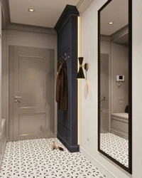 Hallway design with mirror on the front door