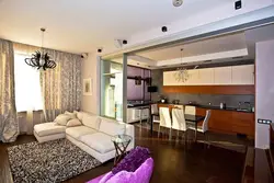 Apartment design 60 sq m with kitchen living room