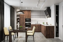 Apartment design 60 sq m with kitchen living room