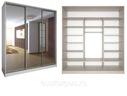 Three-leaf wardrobe in the bedroom photo
