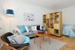 Rack zoning bedroom living room photo