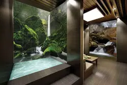Living interior in the bathroom