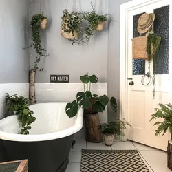 Living interior in the bathroom