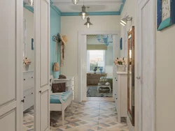 Provence style in the interior of the hallway with your own