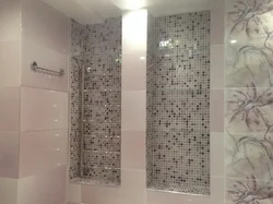 Niches in the bathroom in tiles photo