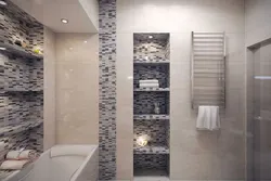 Niches in the bathroom in tiles photo