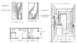 Bathroom design drawing