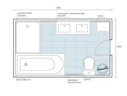 Bathroom design drawing