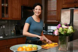 Housewife in the kitchen photo