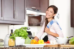 Housewife in the kitchen photo