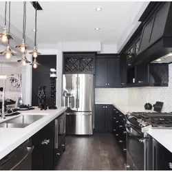 Kitchen in black and gray tone photo