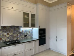 Kitchen facades with milling in the interior