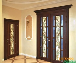 Double door to living room photo