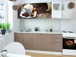 Photo of kitchen coffee with milk glossy colors