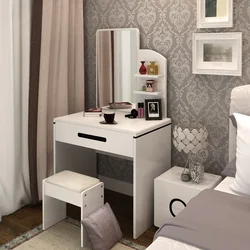 Bedroom interior bed dressing table