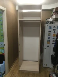 Built-in refrigerators in the hallway photo