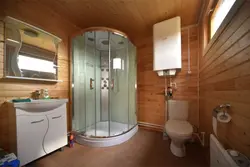 Bathroom with shower in the country house photo