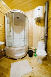 Bathroom With Shower In The Country House Photo