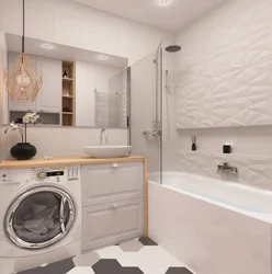 Bathroom design 170x170 with washing machine