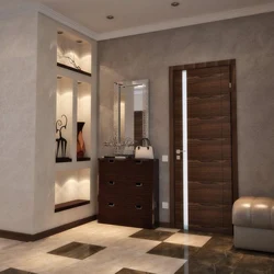 Dark brown hallway photo