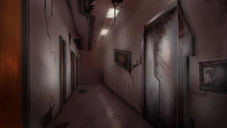 Photo of the corridor in the apartment at night