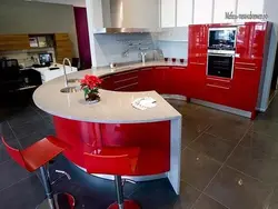 Интерьер полукруглая кухня
