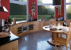 Interior semicircular kitchen