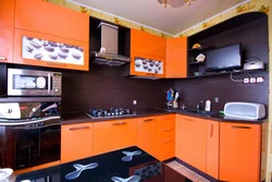 Corner Kitchen Design 9 Sq.M. With TV