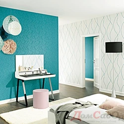 Non-woven wallpaper bedroom interior