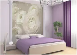 Non-woven wallpaper bedroom interior